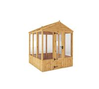 Mercia Woodsman Apex Styrene 6 x 6ft Greenhouse - Brown - Wilko