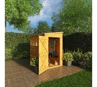 Mercia Woodsman 8' 1" x 3' 11" Pent Shed - Premium Dip Treated Shiplap - Styrene Windows