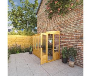 Mercia Woodsman 8' 2" x 3' 11" Pent Lean-to Greenhouse - Premium Dip Treated Shiplap- Polycarbonate Windows