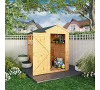 Mercia Woodsman 8' 2" x 4' 3" Apex Shed - Premium Dip Treated Shiplap - Glass Windows