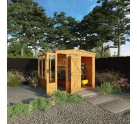 Mercia Woodsman 8' 4" x 8' Apex Combi Greenhouse Shed - Premium Dip Treated Shiplap- Glass Windows