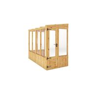 Mercia Woodsman Pent Lean To Styrene 8 x 4ft Greenhouse - Size: 4 x 8ft - Brown - Wilko