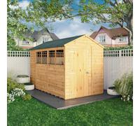 Mercia Woodsman Shiplap 10X6 Ft Apex Timber Dip Treated Shed With Floor & 4 Windows