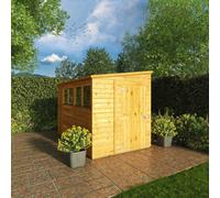 Mercia Woodsman Shiplap 10X6 Ft Pent Timber Dip Treated Shed With Floor & 4 Windows