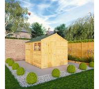 Mercia 10 x 8 Woodsman Shiplap Apex Shed, Brown