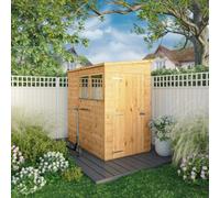 Mercia 6 x 4 Woodsman Shiplap Pent Shed, Brown