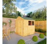 Mercia 6 x 6 Woodsman Shiplap Apex Shed, Brown