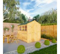 Mercia 8 x 6 Woodsman Shiplap Apex Shed, Brown