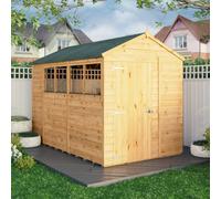 Mercia 10 x 6 Woodsman Shiplap Apex Shed, Brown