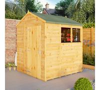Mercia Woodsman Shiplap Apex 6x6 Shed - With Glass Windows
