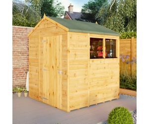 Mercia Woodsman Shiplap Apex 6x6 Shed - With Styrene Windows