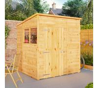 Mercia Woodsman Shiplap Pent 6x6 Shed - With Glass Windows