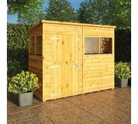 Mercia Woodsman Shiplap Pent 8x4 Shed - With Glass Windows