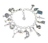 Mercian Forest Charmed Witch Bracelet, Handmade Pagan Jewellery with Witchcraft Themed Imagry Wicca Wiccan Witchcraft