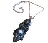 Mercian Forest Hecate Triple Goddess Pendant Necklace Handmade Pagan Jewellery Hekate Talisman Amulet Wicca Wiccan Witch Witchcraft (24" Chain)