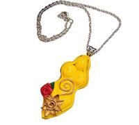 Mercian Forest Litha Goddess Pendant Necklace Handmade Pagan Jewellery Talisman Amulet Wicca Wiccan Witch Witchcraft Summer Solstice (22" Chain)