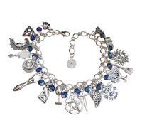 Mercian Forest Witches Charm Bracelet - 'Midnight Rite' - Handmade Pagan Jewellery with Witchcraft Themed Imagry Wicca Wiccan Witchcraft