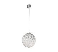 Mercier 8 Light G4 Satin Chrome Round Globe Pendant With Inner Wire Mesh