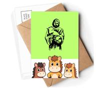 Merciful Savior Kindness Tolerant Postcards Envelopes Cards Mailing Year Horse