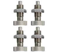 MerciL 4Pcs Hand Retractable Spring Plunger, Stainless Steel Quick Release Pin M6 Lock Out with Knurled Handle for Rolling Toolbox Packout Tool Box Accessories