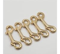 MerciL 5Pcs Brass Double End Snap Hook Clip, 3.5 Inch Diving Hook Keychains Bolt Snaps Hook for Pet Luggage Outdoor Mountaineering Tactical Equipment (90mm/3.5in)