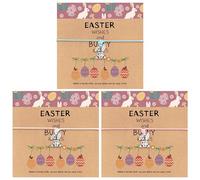 Merclix 3 Pack Easter Bracelet for Kids Bunnies Gifts for Girls Bunny Presents for Children Basket Fillers
