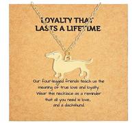 Merclix Dachshund Necklace Gold Dachshund Gifts for Women Birthday Christmas Sausage Dog Gifts for Women Her Girlfriend Wife Sister Friend Daughter