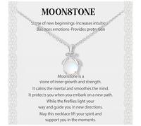 Merclix Gifts for Women Christmas Jewellery Moonstone Necklaces for Women Anniversary Christmas Birthday Gifts for Her Friend Mum Ladies Jewellery Pendant