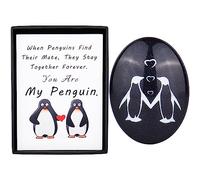Merclix Penguin Pebble Gifts for Him or Her Keepsake Couples Anniversary