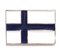Mercmad Finland National Flag Finnish Suomen Tasavalta Enamel Badge