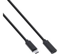 InLine USB 3.2 Gen.2x2 cable, USB-C extension ST/BU, black, 0.5 m