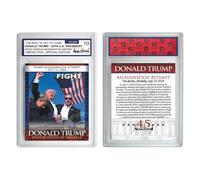 Mercollection 2024 US President Donald Trump Assassination Failure Rating Card Fight Collectible Card Supporter Fan Commemorative Gift