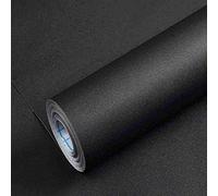Mercoy 40cm x 300cm Peel and Stick Wallpaper Black Self Adhesive Wallpaper Sticky Back Plastic Vinyl Removable Paper Decorative Living Room Bedroom Wall Table Thick Sticky Paper Furniture Stickers