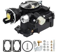 Mercruiser 3.0 Carburetor, Black Marine Carb 2 Barrel for Rochester Mercruiser Carburetor 3.0L 2.5 4CYL Engine 3310-864940A01 3310-8M0045397 Mercarb, w/Electric Choke & Short Long Linkage Gasket Kit