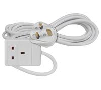 Mercury | 1 Gang 13A UK Mains Powered Extension Lead | 5 Metre White