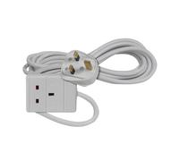 Mercury | 1 Gang 13A UK Mains Powered Extension Lead | 5 Metre White