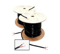 Mercury 2-Core Copper-Alloy Speaker Cable Black 100m Pair - Heavy Duty 1.5mm^2 Speaker Wire Reels for 100V PA Systems, DJ Installations & Custom Audio Setup, Flexible Insulated Cable (2x 100m)