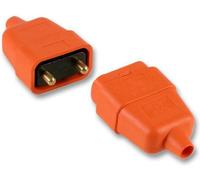 Mercury 2 Pin Orange Rubber Connector 10A In-Line Garden Lawnmower