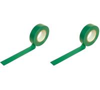 MERCURY | 20 Metre Electrical Insulation Tape - Strong PVC Adhesive | Water-Resistant & Flame Retardant | BS Approved | Professional & DIY Use | Green (Pack of 2)