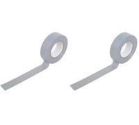 MERCURY | 20 Metre Electrical Insulation Tape - Strong PVC Adhesive | Water-Resistant & Flame Retardant | BS Approved | Professional & DIY Use | Gray (Pack of 2)