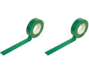 MERCURY | 20 Metre Electrical Insulation Tape - Strong PVC Adhesive | Water-Resistant & Flame Retardant | BS Approved | Professional & DIY Use | Green (Pack of 2)