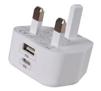 Mercury | 20W USB-C & USB-A 2 Ports Fast Charging plug with PD 3.0 & PPS Technology - Compact, Lightweight, and Universal Charger for iPhone, iPad, and More | White