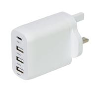 Mercury | 35W 4-Port USB Charger with Fast Charging - 3 USB-A & 1 USB-C, Compact Multi-Device Charging Station with PPS Technology for Home, Office & Travel