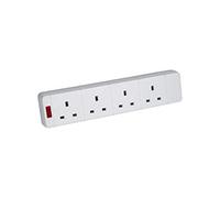 mercury 4 gang 13A trailing socket with neon