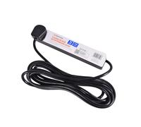 Mercury 4 Gang Extension Lead 5.0 Metre Black UK 13 Amp Rated 4 Socket Extension Lead, 4 Way Power Strip, Wall Mountable Cable Extension for Home or Office use, full Copper Conductor
