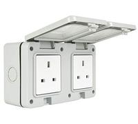 Mercury 429.918UK | Weatherproof Double Mains Outdoor Socket