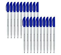 MERCURY Brito Fineliner Single Colouring Pens, BLUE, Pack of 20, Ideal for Write Draw Sketch Mark, Perfect for Office Home School Classroom Use