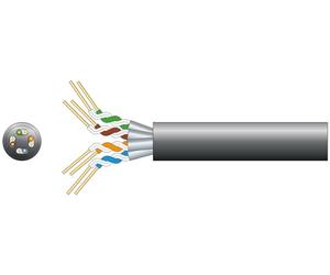 mercury | Cat6a Outdoor Ethernet Network Cable Box | 305m Drum of Data Cable Black | Oxygen Free Copper Conductor High Speed Data Transmission, Passes Fluke Test