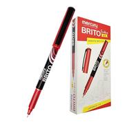 MERCURY DBrite Fineliner Pens, RED, Ultra Fine Point (0.3mm), Pack of 10, Everyday Use, Writing and School Supplies, Fine Line Width, School Office Home