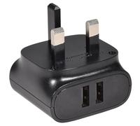 Mercury | Dual USB UK Mains Charger 2.4A Perfect for Smartphones, Tablets & Other USB Devices